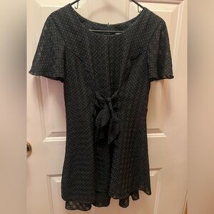 CDC Black Mini Dress with Polka Dots